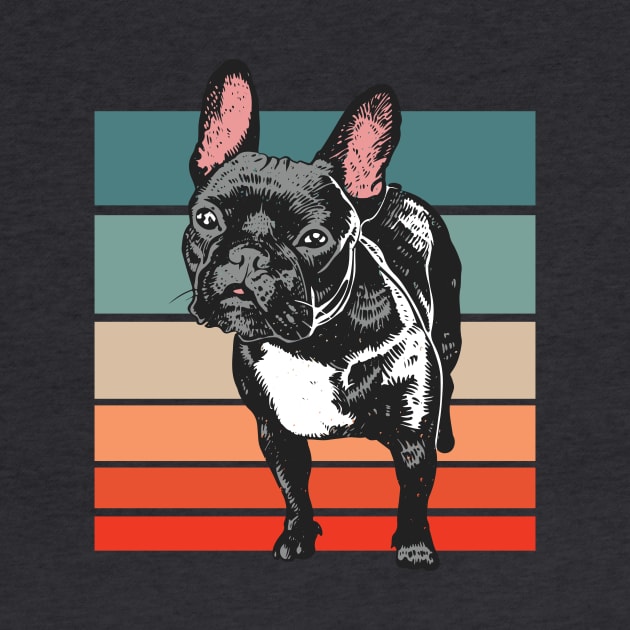 Vintage Black French Bulldog // Frenchie Dog Lover by SLAG_Creative